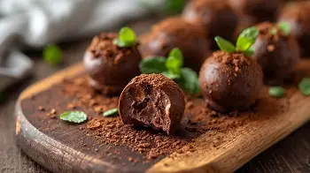 healthy sugarless chocolate bliss bites