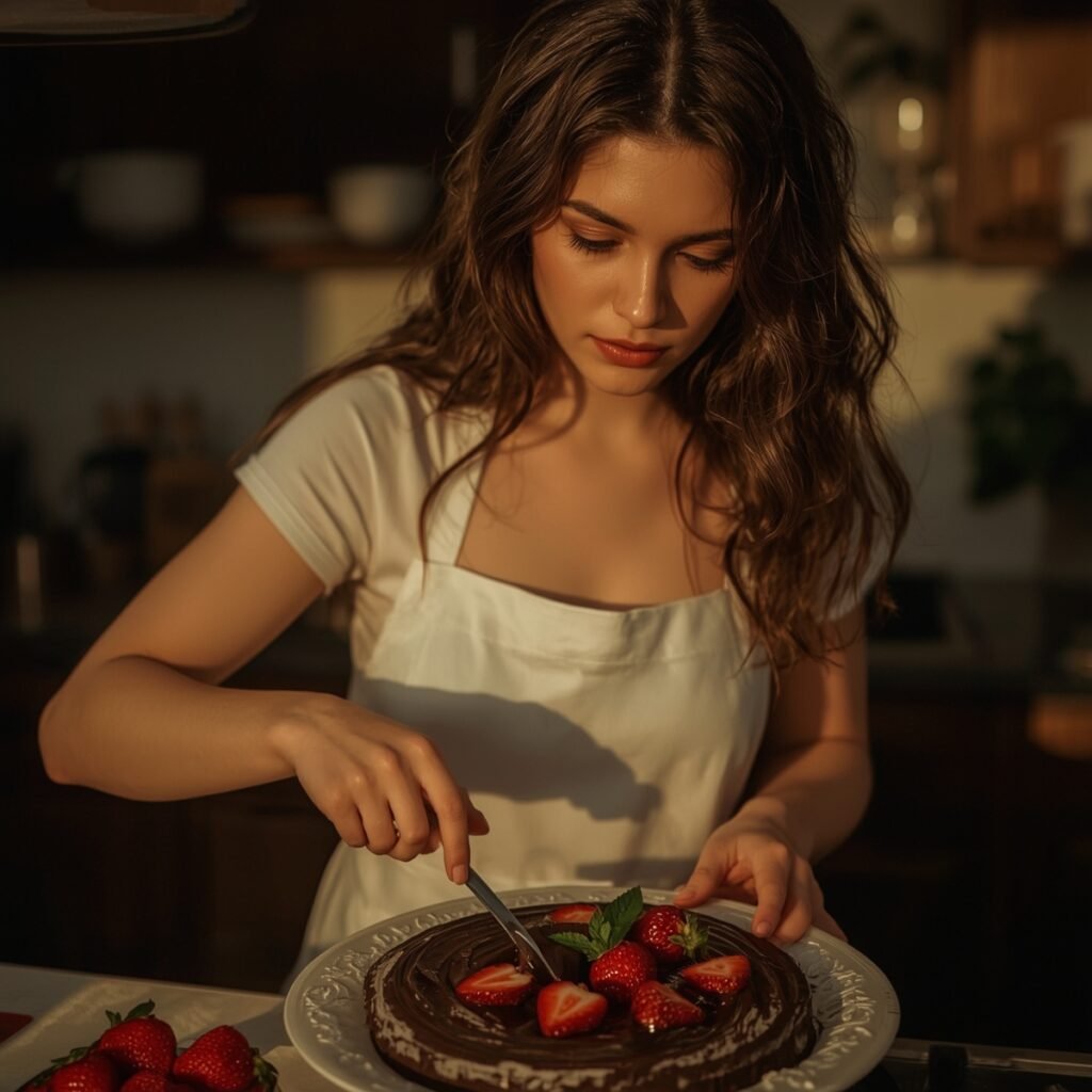 lucid realism a beautiful woman with long curly brown hair and 0
