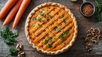 sugar free carrot pie recipe simple, healthy & vegetarian friendly dessert made